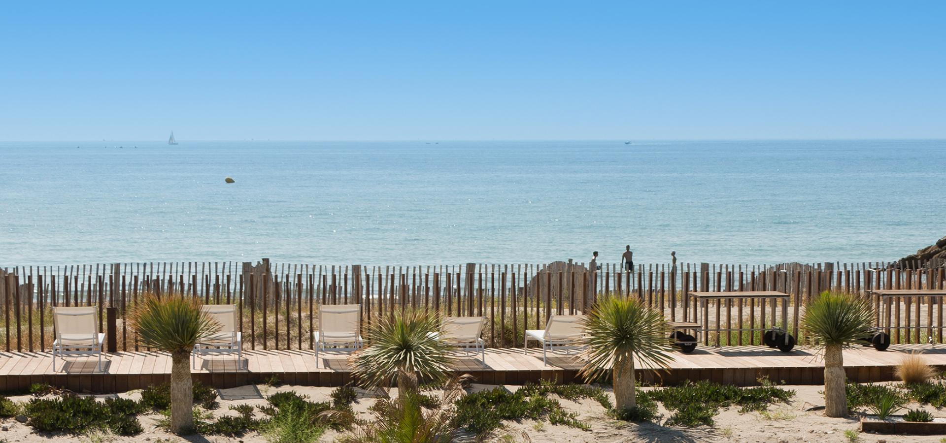 Location transats Plage privée Frontignan