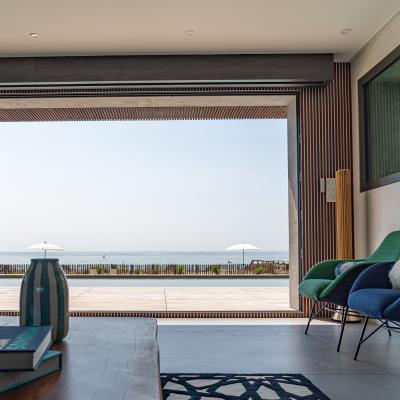 Privatisation du salon Maison d'hôtes Luxe Méditerranée Frontignan Sète Bassin de Thau 