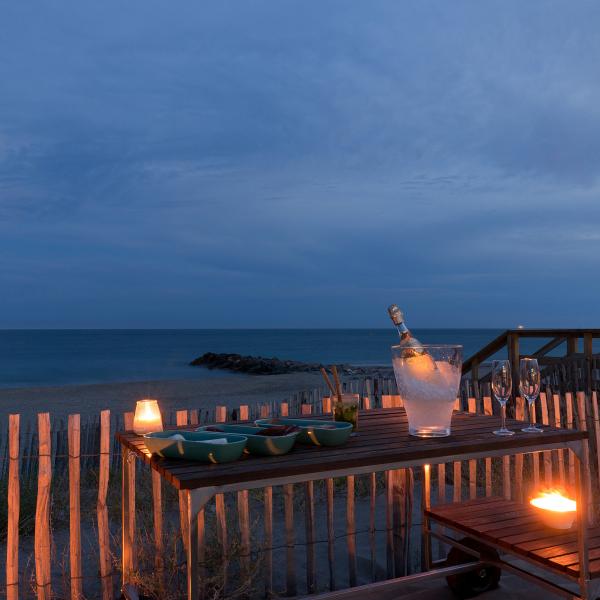 Service de plage chambres maison hotes luxe prestige Frontignan Bassin de Thau