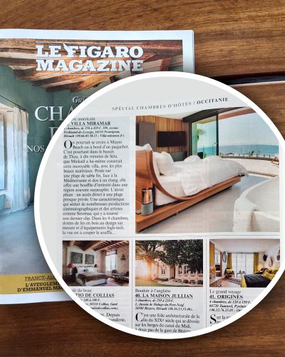 Le Figaro Magazine Villa Miramar guide chambres hôtes Sud de France et bord de mer